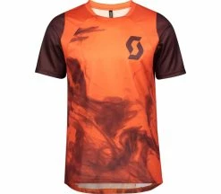 SCOTT Vertic Hommes Maillot Vélo | KELLER SPORTS [FR] Orange Pumpkin/maroon Red