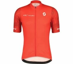 SCOTT RC Team 10 Hommes Maillot Vélo | KELLER SPORTS [FR] Fiery Red/white