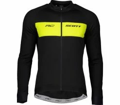 SCOTT RC Warm Hommes Maillot Vélo | KELLER SPORTS [FR] Black/sulphur Yellow