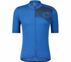 SCOTT Gravel Merino Hommes Maillot Vélo | KELLER SPORTS [FR] Storm Blue/midnight Blue