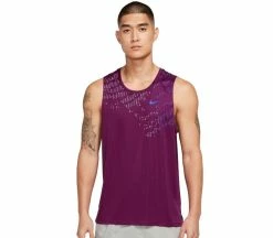 NIKE Dri-FIT UV Run Division Miler Hommes Débardeur Running | KELLER SPORTS [FR] SANGRIA/MEDIUM BLUE