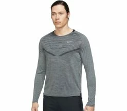 NIKE Dri-FIT Advantage Techknit Ultra Hommes Longsleeve | KELLER SPORTS [FR] BLACK/SMOKE GREY/REFLECTIVE SILV