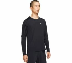 NIKE Dri-FIT Miler Hommes T-shirt à Manches Longues | KELLER SPORTS [FR] BLACK/REFLECTIVE SILV